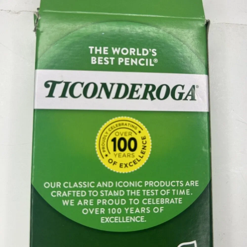 Ticonderoga 18 Ct. Neon Color Standard Wood #2 HB  Pencils Pre-Sharpened Eraser